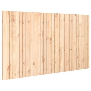 Cabecero De Cama De Pared Madera Maciza De Pino 204x3x110 Cm