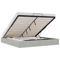 cama matrimonial  cama para adultos  estructura de cama otomana sin colchon gris claro 160x200cm