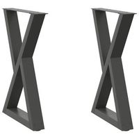 patas de mesapierna de mesa de comedor 2 uds acero antracita 50x72-733 cm