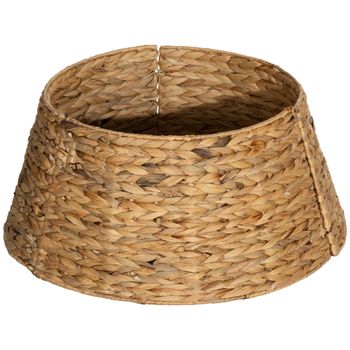 HOMCOM Base de Árbol de Navidad de 60 cm de Jacinto de Agua Trenzado a Mano para Fiestas Decoración Festiva Hogar Natural   Aosom España