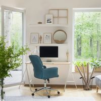 silla home office tela petrol