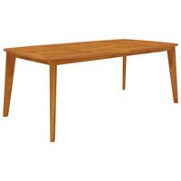 mesa de jardin  mesa de exterior madera maciza de acacia 200x100x75 cm