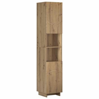 Armario De Baño Roble Artisan 36.5 X 38 X 180 Cm Vidaxl