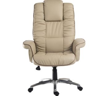 Windsor Bonded Leather Tilting Executive Chair - Cream, Cream