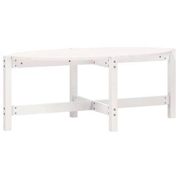 Mesa De Café - Mesa De Centro De Madera Maciza De Pino Blanco 118x63x45 Cm