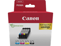cartucho de tinta - canon cli-571 349 paginas negro magenta cian y amarillo