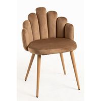 silla hand terciopelo - marron