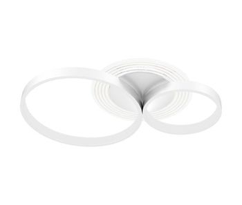 Homcom lámpara de techo led 40w plafón led techo moderno 3000 k/4000 k/6500 k para dormitorio salón cocina comedor blanco