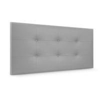 cabecero de polipiel capitone 105x60cm camas 105 - gris claro