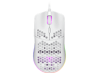 raton gaming - isy igm 4000-wt con cable 7200 dpi leds rgb diseno de panal blanco
