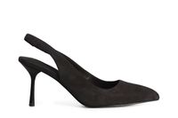 zapato de salon de ante abierto por detras black 38