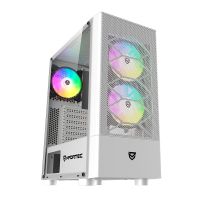 nfortec caelum rgb torre atx con frontal mallado cristal templado usb 30 blanca