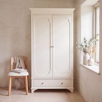 armario de pino y mdf blanco de 104 cm