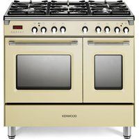 ck435cr 90 cm dual fuel range cooker - cream  stainless steel stainless steel
