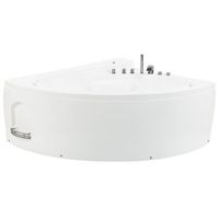 banera de hidromasaje de acrilico sanitario blanco con led doble 206 x 164 cm estilo moderno ovalado pelican