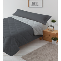 edredon nordico 300gr bicolor reversible cama 135140cm gris oscuro  gris claro  donegal collections