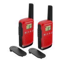 motorola tlkr t42 pack 2 walkie talkie rojos