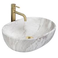 lavabo de encimera rea amelia ash matt beige