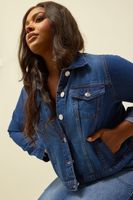 yours cazadora vaquera anil mujer curvy y tallas grandes yours
