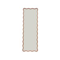espejo de pie organico de madera de hevea con base de acero 172 cm