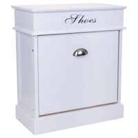 zapatero de madera color blanco 50x28x58h cm