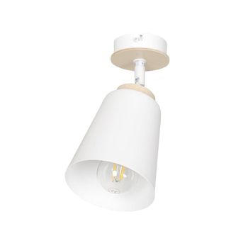 Aplique orientable nórdico con pantalla metálica blanca