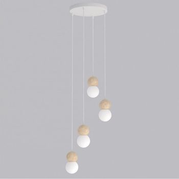 Lámpara colgante bara blanco (4 luces)