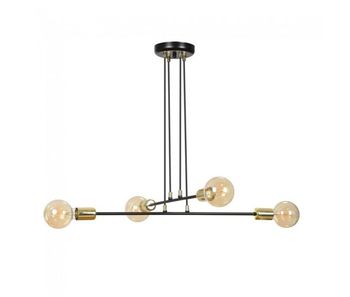 Lámpara de techo sives negro 4 luces marca wonderlamp