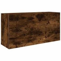 mueble de pared bano madera ingenieria roble ahumado 80x25x40cm vidaxl