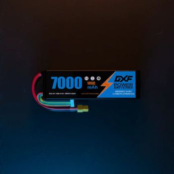 Batería Lipo DXF 7000mAh 6S 22.2V 100C con Carcasa Flexible y Conector XT90 XT60 EC5 para Coche, Camión, Tanque, RC, Buggy, Truggy, Carreras, Hobby