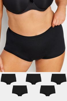 Yours Juego 5 Bragas Shorts Negras