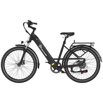 Bicicleta Eléctrica Para Adultos Evercross Tech - 250 W, 36 V, 468 Wh - Autonomía De Hasta 100 Km - Ek25 Negro