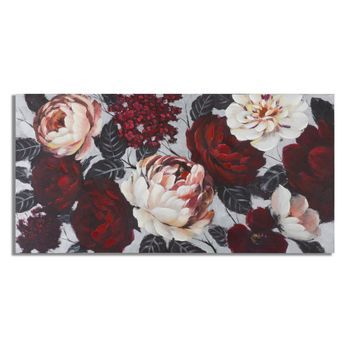 Cuadro Sobre Lienzo Multicolor Flores 150x3,8x76 Cm