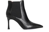 botin mujer de piel con dos elasticos black