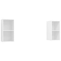 muebles de pared para tv 2 uds madera contrachapada blanco vidaxl