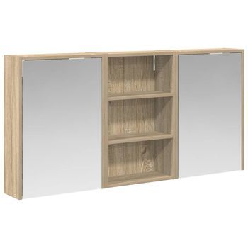 Juego De Muebles De Baño 3 Uds. 126 X 16 X 62.5 Cm Vidaxl