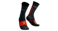 compressport pro racing socks winter run negro rojo