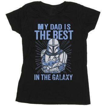 Disney Camiseta manga larga Mandalorian Best Dad para mujer
