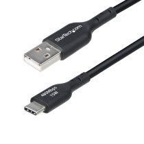 StarTech.com Cable de Carga USB-A a USB-C de 15cm - Cable Cargador USB-A a USB Tipo C - Cable USB 2.0 - 3A - Recubrimiento de TPE - Cable de SincronizaciÃ³n - M/M