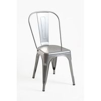 pack 2 sillas torix de acero reforzado 863636 cm - gris metalizado