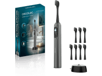 cepillo electrico - cecotec toothcare ultrasonic platiniumswing dualclean hasta 50000 rpm 5 modos pantalla 8 cabezales y estuche negro