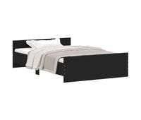 estructura de cama con cabecero piecero negro 120x200 cm