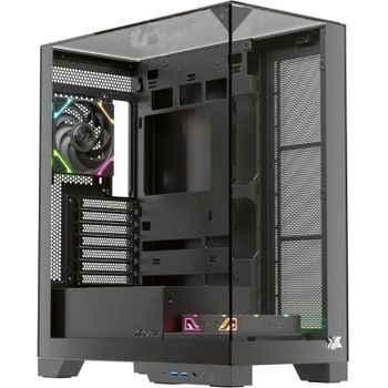 Caja Gaming XYZ Trifecta Panorámica ATX Vidrio Templado 2x VORTEX A-RGB USB-C
