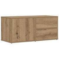 mueble de tv madera de ingenieria roble artisan 80x34x355 cm vidaxl