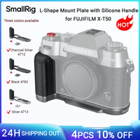 placa de montaje en forma de l smallrig x-t50 con mango de silicona para fujifilm x-t50 con placa de liberacion rapida arca-swiss -4712