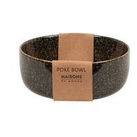 bol para poke de ceramica negra