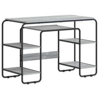 escritorio con almacenamiento sonoma gris 1135 x 52 x 755 cm vidaxl