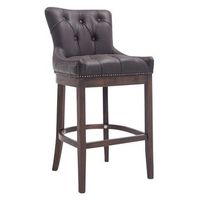dudeco taburete alto lakewood piel natural nogal marron oscuro