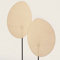 ledkia lampara de pie oval metal y tela para decoracion interior
