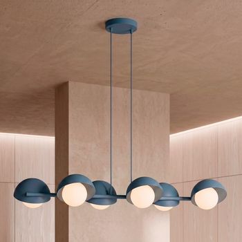 Lámpara colgante nordessa azul (6 luces)